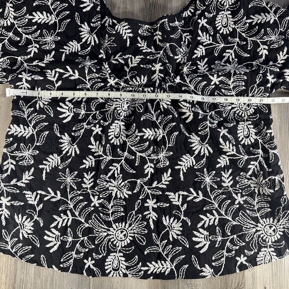 Anthropologie Rory Embroidered Boho Cottagecore Cottage Chic Top Large - Picture 4 of 8